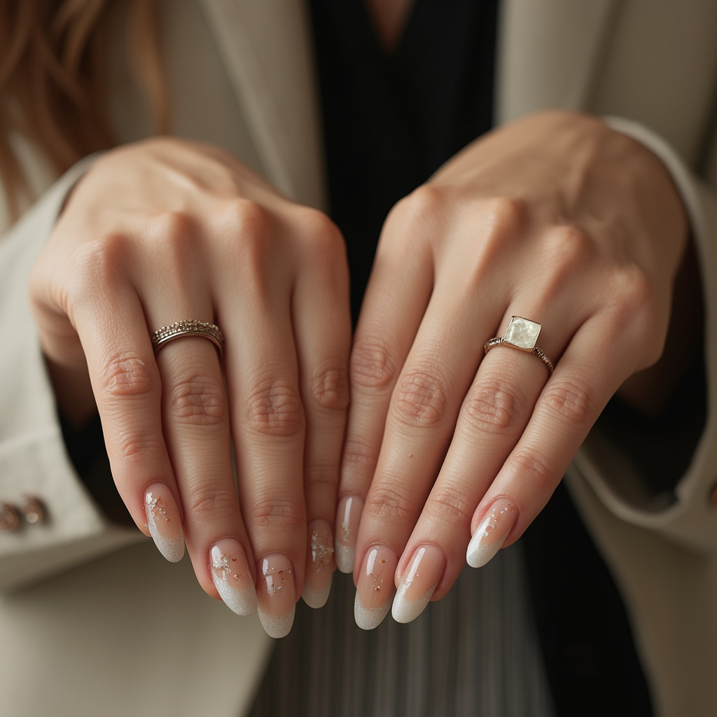 Classy short nails