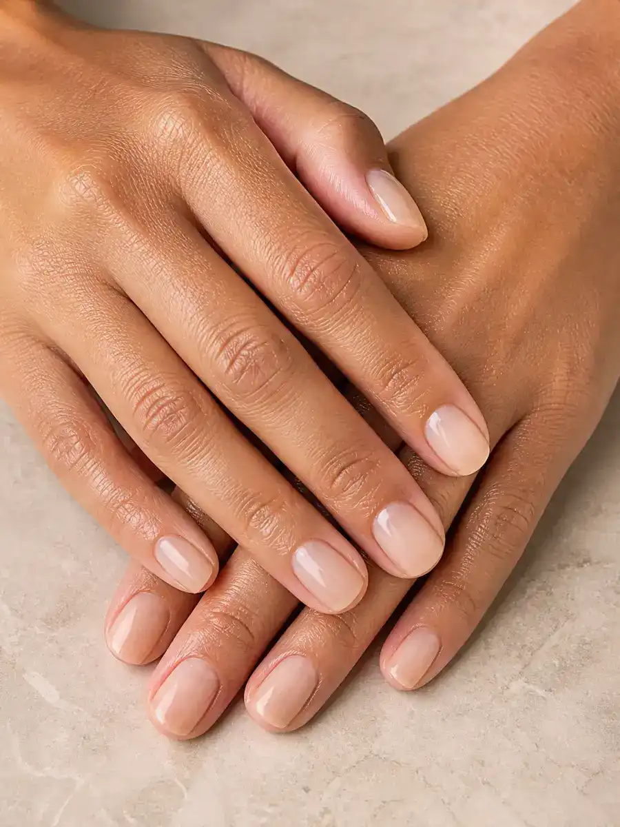 Barely There Beige Nails: sheer nude, natural finish, barely there beige