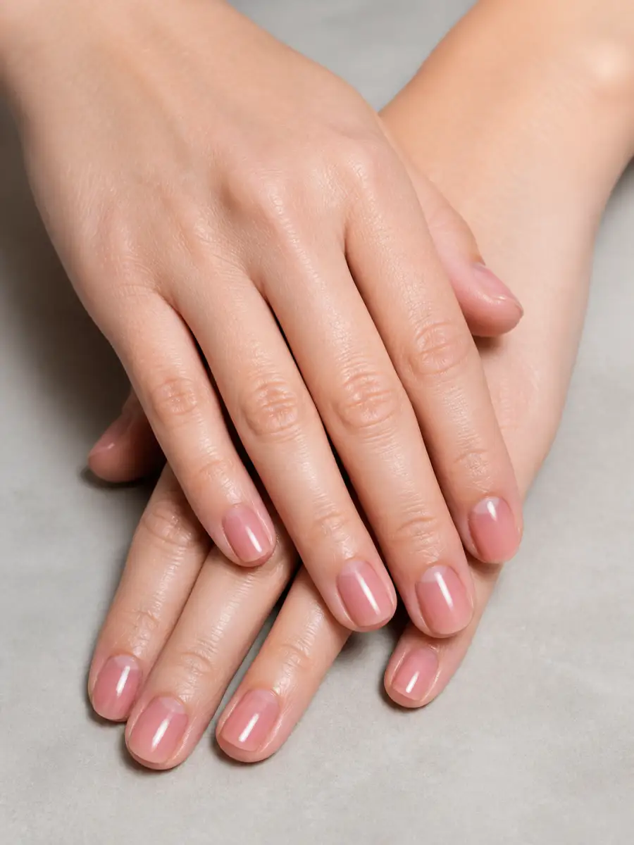Rosy Nail Tint: sheer nude, natural finish, rosy nail tint
