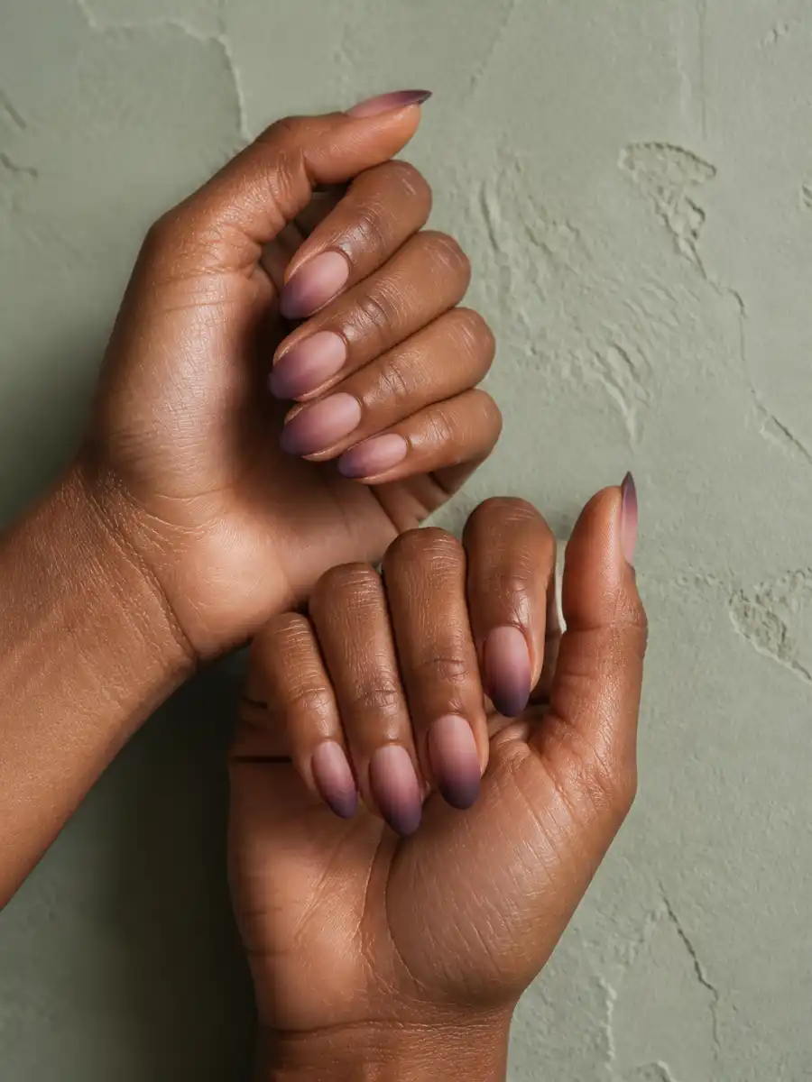 Matte Ombre Nails: ombre, matte top coat