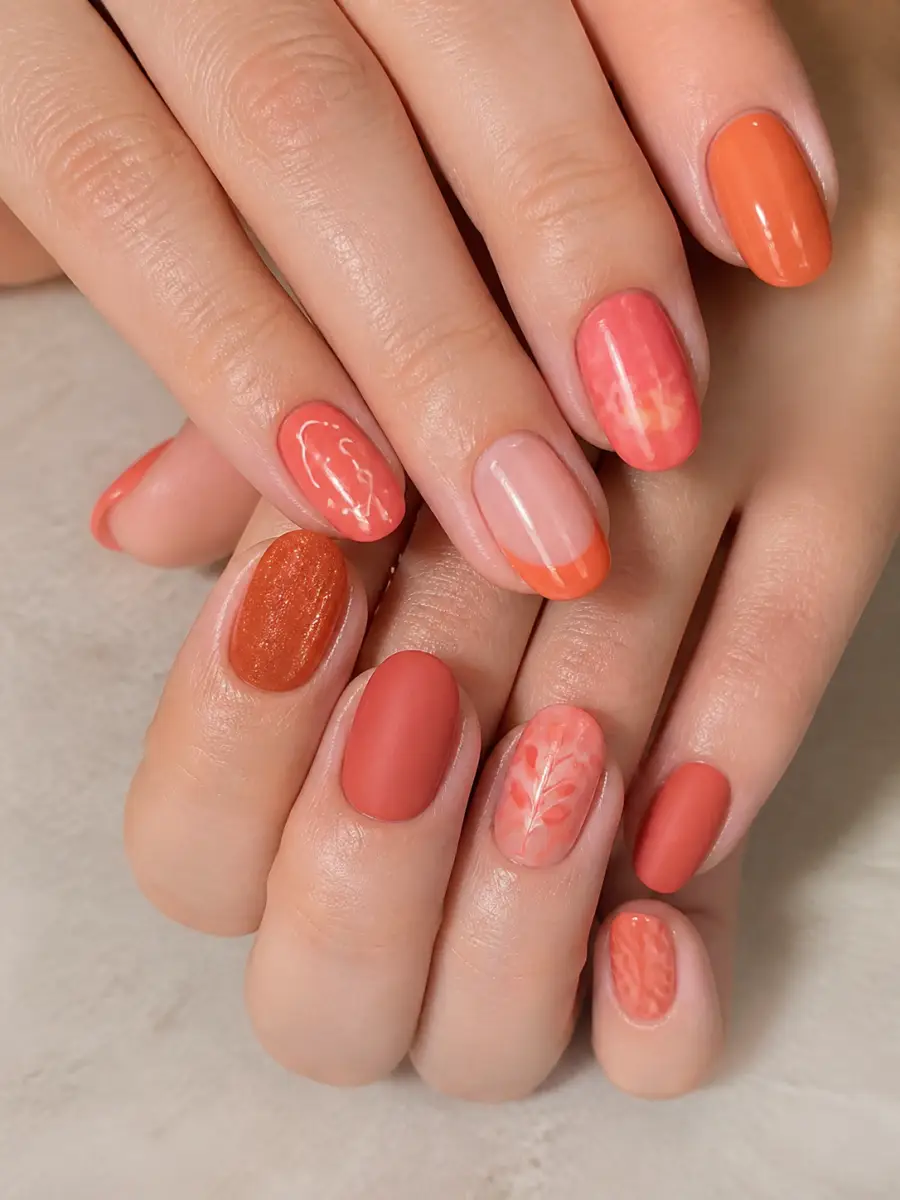 Orange Nails